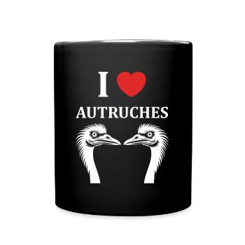 Citation autruche - Mug uni - noir - Devant
