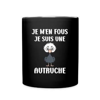 Citation autruche - Mug uni - noir - Devant