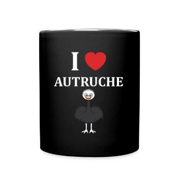 Strauß Zitat - Tasse einfarbig - Schwarz - Vorne