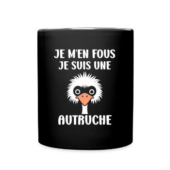 Citation autruche - Mug uni - noir - Devant