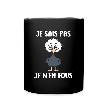 Citation autruche - Mug uni - noir - Devant
