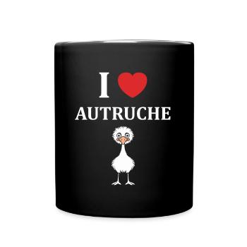 Citation autruche - Mug uni - noir - Devant
