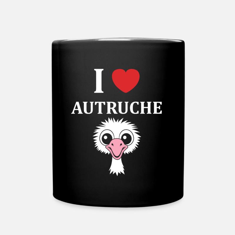 citation humoristique autruche - Mug uni - noir