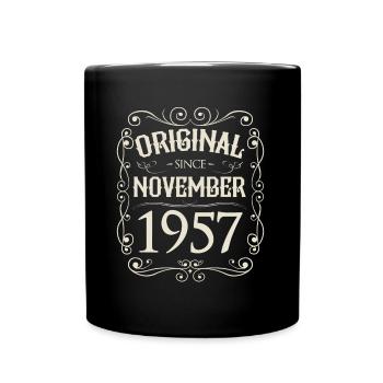 Vintage - Original depuis l'anniversaire de novembre 1957 - Mug uni - noir - Devant