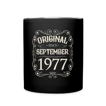 Vintage - Original depuis l'anniversaire de septembre 1977 - Mug uni - noir - Devant