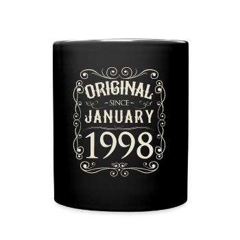 Vintage - Original depuis l'anniversaire de janvier 1998 - Mug uni - noir - Devant