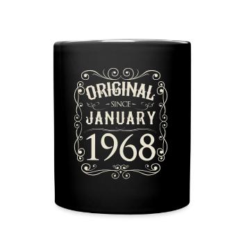 Vintage - Original depuis l'anniversaire de janvier 1968 - Mug uni - noir - Devant