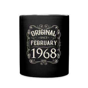 Vintage - Original depuis l'anniversaire de février 1968 - Mug uni - noir - Devant
