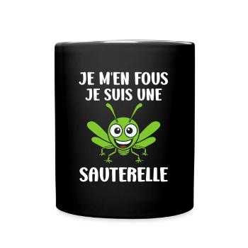 Humour sauterelle - Mug uni - noir - Devant