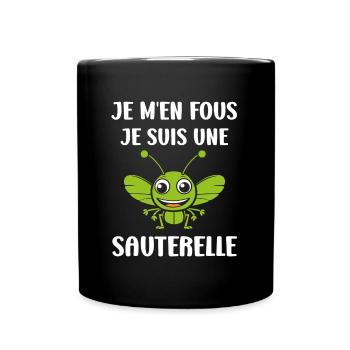 Humour sauterelle - Mug uni - noir - Devant