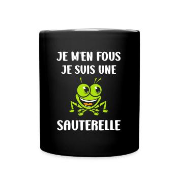 Humour sauterelle - Mug uni - noir - Devant
