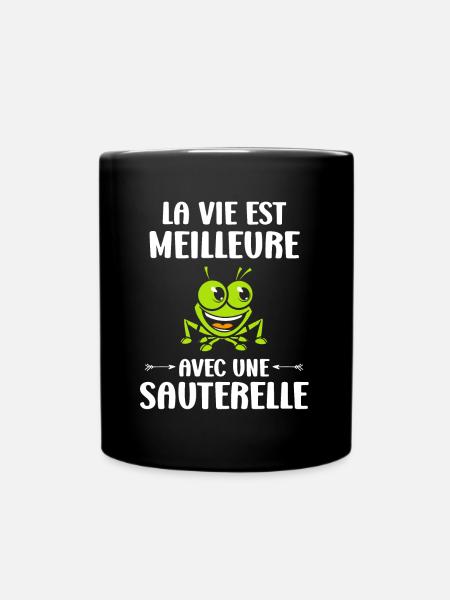 Humour sauterelle - Mug uni - noir