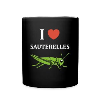 Insecte humour Sauterelle - Mug uni - noir - Devant