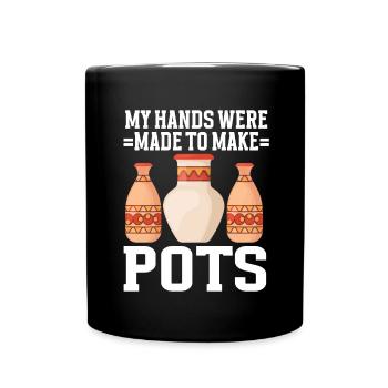 Ceramic Artist Clay Pottery - Full Colour Mug - black - Front