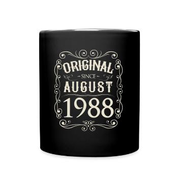 Vintage - Original depuis août 1988 Anniversaire - Mug uni - noir - Devant