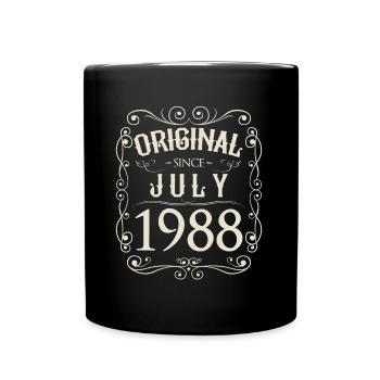 Vintage - Original since July 1988 Birthday - Full Colour Mug - black - Front