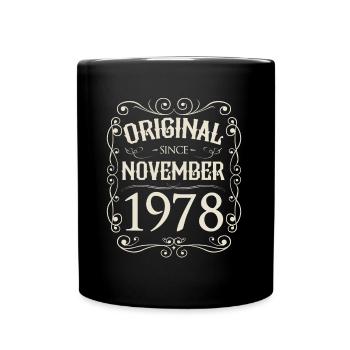 Vintage - Original depuis novembre 1978 Anniversaire - Mug uni - noir - Devant