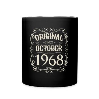 Vintage - Original depuis octobre 1968 Anniversaire - Mug uni - noir - Devant
