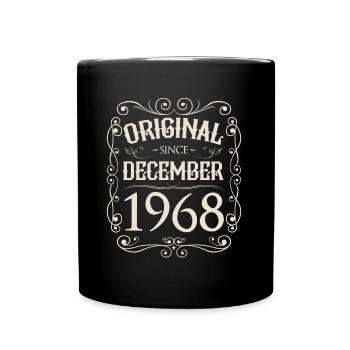 Vintage - Original depuis décembre 1968 Anniversaire - Mug uni - noir - Devant