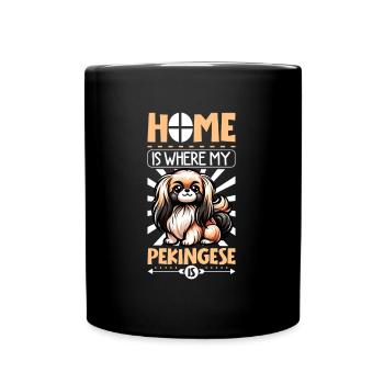 Accueil - Pékinois - Mug uni - noir - Devant
