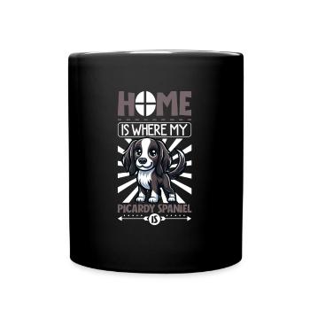 Zuhause - Epagneul Picard - Tasse einfarbig - Schwarz - Vorne