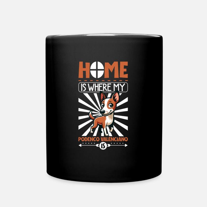 Zuhause - Podenco Valenciano - Tasse einfarbig - Schwarz