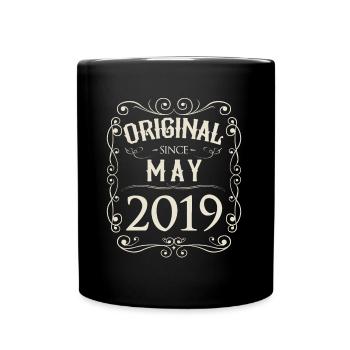Vintage - Original since Mai 2019 Geburtstag - Tasse einfarbig - Schwarz - Vorne