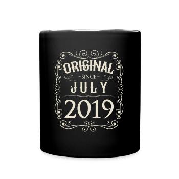 Vintage - Original since Juli 2019 Geburtstag - Tasse einfarbig - Schwarz - Vorne