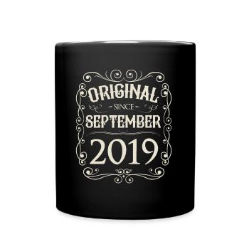Vintage - Original since September 2019 Birthday - Full Colour Mug - black - Front
