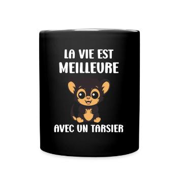 Humour tarsier - Mug uni - noir - Devant