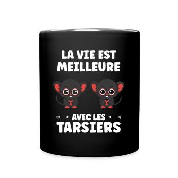 Humour tarsier - Mug uni - noir - Devant