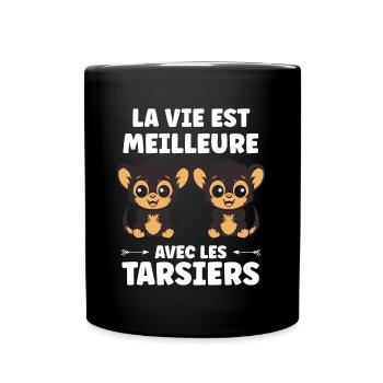 Humour tarsier - Mug uni - noir - Devant
