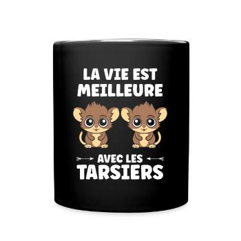 Humour tarsier - Mug uni - noir - Devant