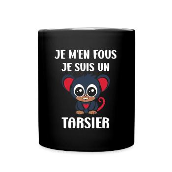 Humour tarsier - Mug uni - noir - Devant