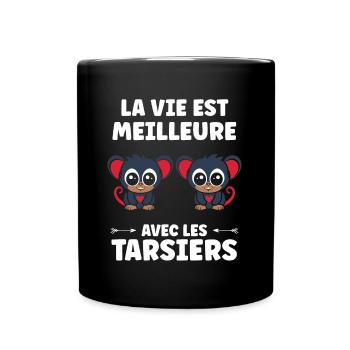Humour tarsier - Mug uni - noir - Devant