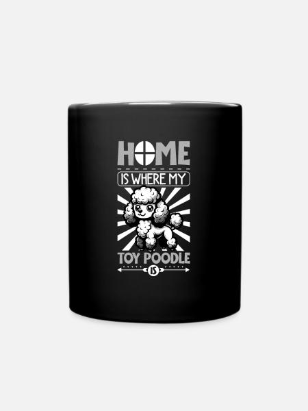 Zuhause - Toy-Pudel - Tasse einfarbig - Schwarz