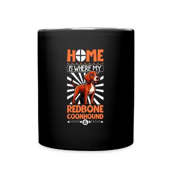Home - Redbone Coonhound - Full Colour Mug - black - Front