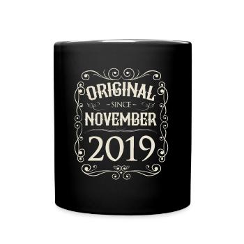 Vintage - Original since November 2019 Birthday - Full Colour Mug - black - Front
