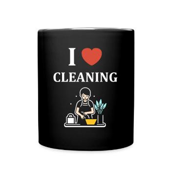 Humour faire le ménage - Mug uni - noir - Devant