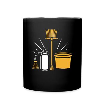 Humour faire le ménage - Mug uni - noir - Devant