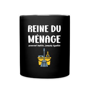 Humou ménage - Mug uni - noir - Devant