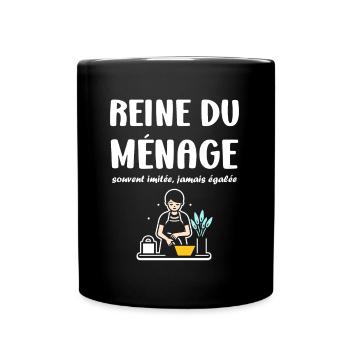 Humou ménage - Mug uni - noir - Devant
