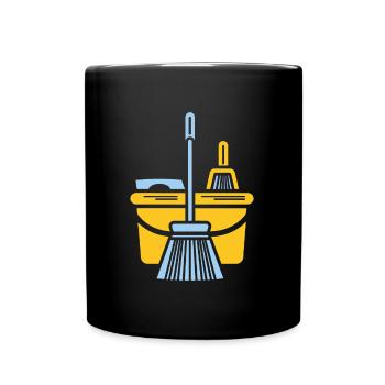 Humou ménage - Mug uni - noir - Devant