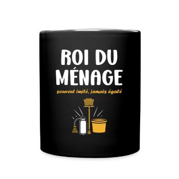 Humour faire le ménage - Mug uni - noir - Devant