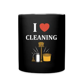 Humour faire le ménage - Mug uni - noir - Devant