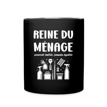 Humou ménage - Mug uni - noir - Devant