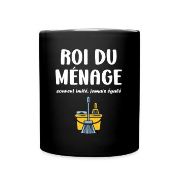Humour faire le ménage - Mug uni - noir - Devant
