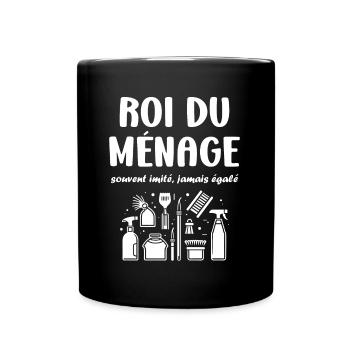 Humour faire le ménage - Mug uni - noir - Devant