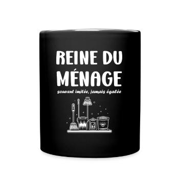 Humour faire le ménage - Mug uni - noir - Devant