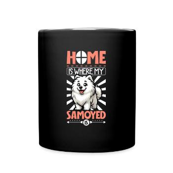 Accueil - Samoyède - Mug uni - noir - Devant
